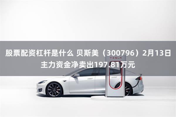 股票配资杠杆是什么 贝斯美（300796）2月13日主力资金净卖出197.81万元