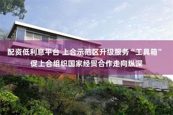 配资低利息平台 上合示范区升级服务“工具箱” 促上合组织国家经贸合作走向纵深