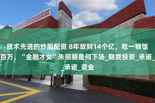 技术先进的炒股配资 8年敛财14个亿，吃一顿饭花上百万，“金融才女”朱丽丽是何下场_期货投资_承诺_资金