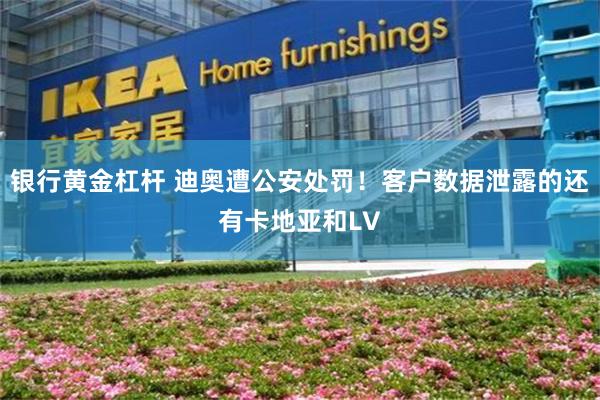 银行黄金杠杆 迪奥遭公安处罚！客户数据泄露的还有卡地亚和LV